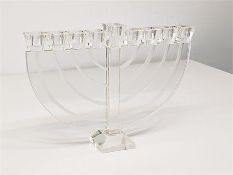 Hanukkah Menorah Kerzenleuchter aus Kristallglas