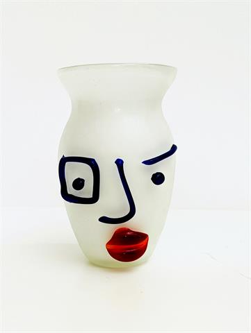 Murano Glas Vase "Abstrakter Kopf"