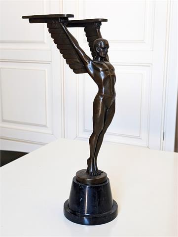 Bronzeskulptur "Ikarus" im Art Deco Stil