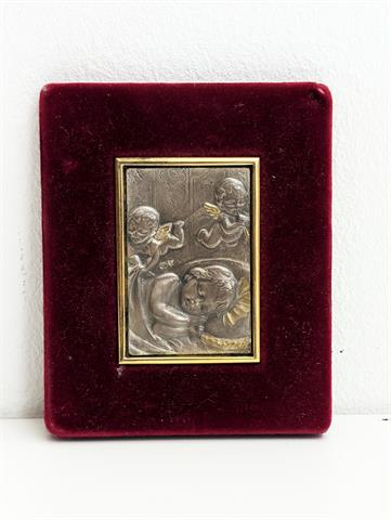 Miniatur Silber Relief "Drei Putten"