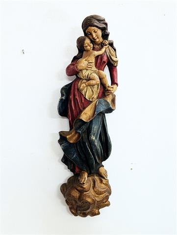 Geschnitzte Holzskulptur "Madonna"